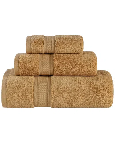 Superior Zero Twist Cotton Elegant Soft Absorbent 3pc Solid Towel Set