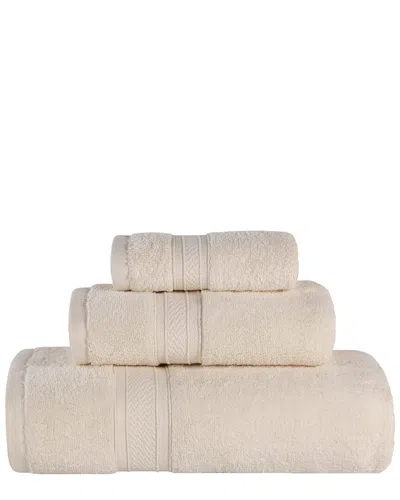 SUPERIOR SUPERIOR ZERO TWIST COTTON ELEGANT SOFT ABSORBENT 3PC SOLID TOWEL SET