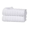 Superior Set Of 2 Zuma Zero Twist Cotton Medium Weight Soft Absorbent Bath  Sheets In White