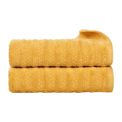 Superior Zuma Collection | 100% Cotton 2-pc. Quick Dry Bath Towel In Yellow