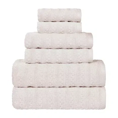 Superior Zuma Collection | 100% Cotton 6-pc. Quick Dry Chevron Bath Towel Set In Pink