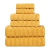 Superior Zuma Collection | 100% Cotton 6-pc. Quick Dry Chevron Bath Towel Set In Yellow