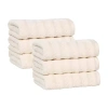 Superior Zuma Collection | 100% Cotton 6-pc. Solid Hand Towel In White