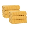 Superior Zuma Collection | 100% Cotton 6-pc. Solid Hand Towel In Yellow