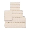 Superior Zuma Collection | 100% Cotton 8-pc. Quick Dry Solid Bath Towel Set In White