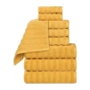 Superior Zuma Collection | 100% Cotton 9-pc. Quick Dry Solid Bath Towel Set In Yellow