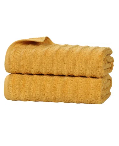 Superior Zuma Cotton 2-piece Bath Sheets Set In Gold