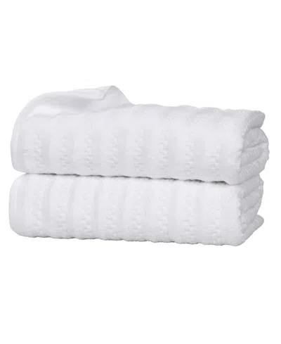 Superior Zuma Cotton 2-piece Bath Sheets Set In White