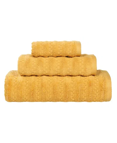 Superior Zuma Cotton 3-piece Towel Set In Gold