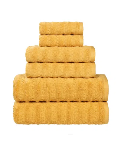 Superior Zuma Cotton 6-piece Towel Set In Gold