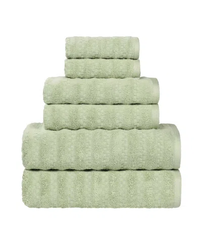 Superior Zuma Cotton 6-piece Towel Set In Green