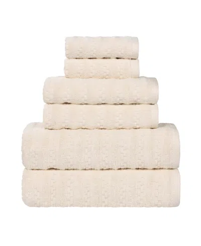 Superior Zuma Cotton 6-piece Towel Set In Ivory