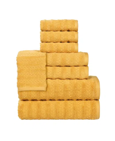 Superior Zuma Cotton 8-piece Towel Set In Gold