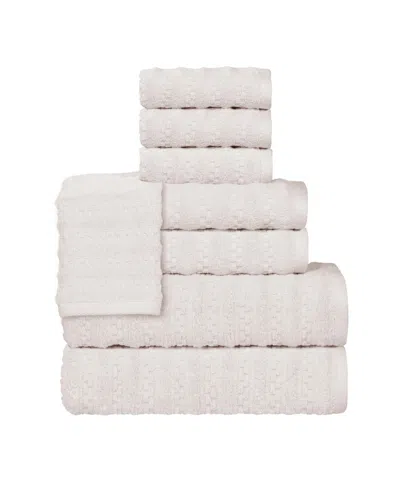Superior Zuma Cotton 8-piece Towel Set In White