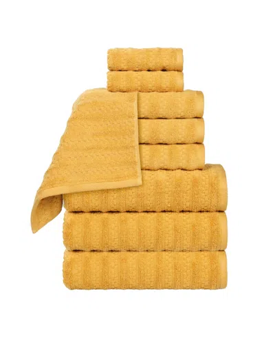 Superior Zuma Cotton 9-piece Towel Set In Yellow