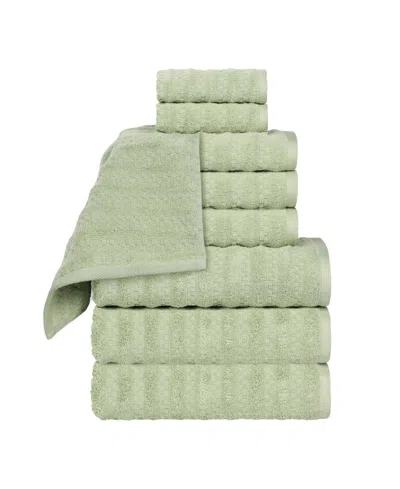 Superior Zuma Cotton 9-piece Towel Set In Green