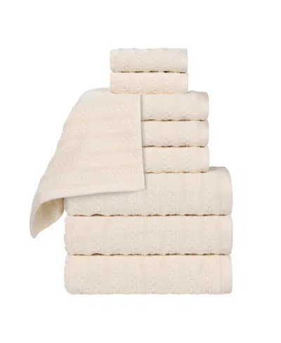 Superior Zuma Cotton 9-piece Towel Set In Ivory