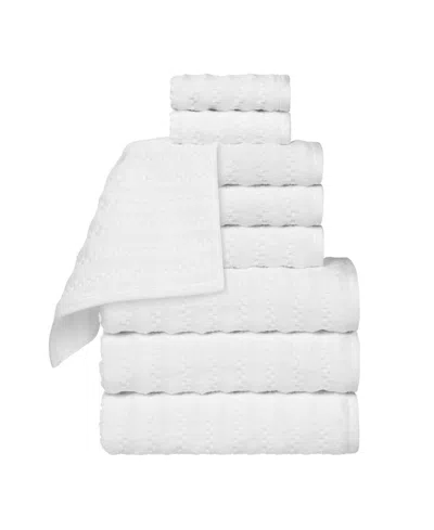 Superior Zuma Cotton 9-piece Towel Set In White