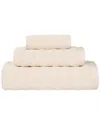 Superior Zuma Zero Twist Cotton Medium Weight Soft Absorbent 3pc Towel Set