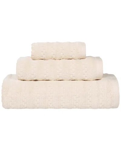 Superior Zuma Zero Twist Cotton Medium Weight Soft Absorbent 3pc Towel Set