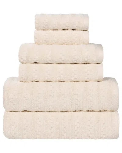 Superior Zuma Zero Twist Cotton Medium Weight Soft Absorbent 6pc Towel Set