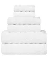 Superior Zuma Zero Twist Cotton Medium Weight Soft Absorbent 6pc Towel Set