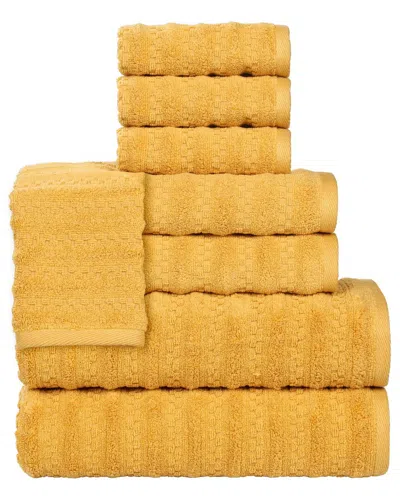 SUPERIOR SUPERIOR ZUMA ZERO TWIST COTTON MEDIUM WEIGHT SOFT ABSORBENT 8PC TOWEL SET
