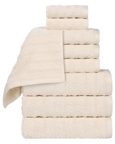 SUPERIOR SUPERIOR ZUMA ZERO TWIST COTTON MEDIUM WEIGHT SOFT ABSORBENT 9PC TOWEL SET