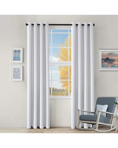 SUPERIOR SUPERIOR ZURI BLACKOUT CURTAINS WITH GROMMET TOP HEADER - SET OF 2