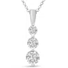 Superjeweler 1 1/2 Carat Lab Grown Diamond Three Stone Necklace In Sterling Silver, 18 Inches In Silver