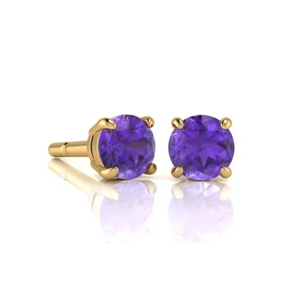 Superjeweler 1 1/2carat Gemstone Stud Earrings In Gold-classic Solitaire Gemstone Earrings All Gemstone Options