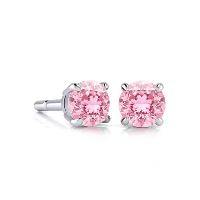 Superjeweler 1 1/2carat Gemstone Stud Earrings In Gold-classic Solitaire Gemstone Earrings All Gemstone Options In Pink