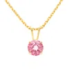 Superjeweler 1 Carat Gemstone Solitaire Pendant Necklace In Gold With Free Chain - Multiple Gemstone Options Avai