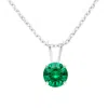 Superjeweler 1 Carat Gemstone Solitaire Pendant Necklace In Gold With Free Chain - Multiple Gemstone Options Avai