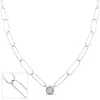 Superjeweler 1 Carat Lab Grown Diamond Necklace With Sterling Silver Paperclip Chain, 18 Inches In Silver