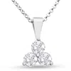 Superjeweler 1 Carat Lab Grown Diamond Triangle Necklace In Sterling Silver, 18 Inches In Silver
