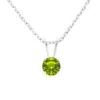 Superjeweler 1/2 Carat Gemstone Solitaire Pendant Necklace In Gold With Free Chain - Multiple Gemstone Options Av