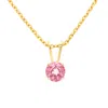 Superjeweler 1/2 Carat Gemstone Solitaire Pendant Necklace In Gold With Free Chain - Multiple Gemstone Options Av