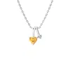 Superjeweler 1/2 Carat Heart Shaped Gemstone And Diamond Necklace In Sterling Silver With 18 Inch Chain In Multi