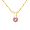 Superjeweler 1/4 Carat Gemstone Solitaire Pendant Necklace In Gold With Free Chain - Multiple Gemstone Options Av