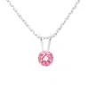 Superjeweler 1/4 Carat Gemstone Solitaire Pendant Necklace In Gold With Free Chain - Multiple Gemstone Options Av
