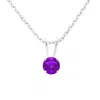 Superjeweler 1/4 Carat Gemstone Solitaire Pendant Necklace In Gold With Free Chain - Multiple Gemstone Options Av