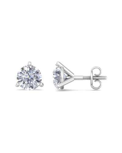 Superjeweler 14k 1.50 Ct. Tw. Lab-grown Diamond Earrings In Metallic