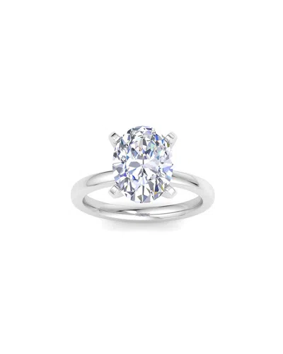 Superjeweler 14k 4.00 Ct. Tw. Lab-grown Diamond Ring In Silver
