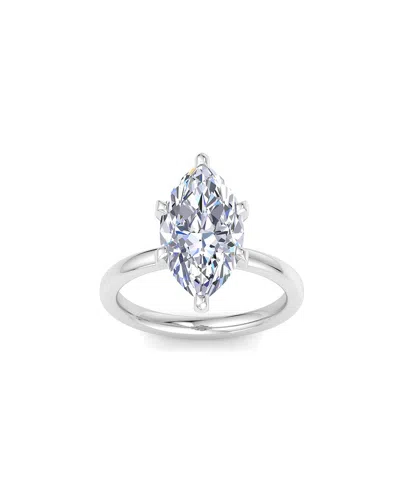 Superjeweler 14k 4.00 Ct. Tw. Lab-grown Diamond Ring In Silver