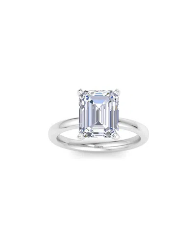 Superjeweler 14k 4.00 Ct. Tw. Lab-grown Diamond Ring In Silver
