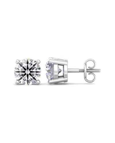 Superjeweler 14k 5.00 Ct. Tw. Lab-grown Diamond Earrings In Silver