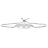 Superjeweler 3 Carat Lab Grown Diamond Bolo Bracelet In Sterling Silver, Adjustable 6-9 Inches In Silver