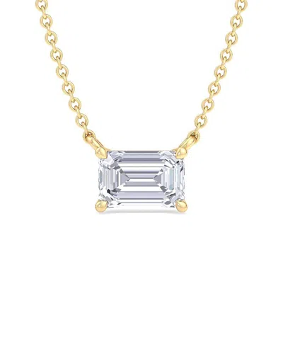 Superjeweler Gold Over Silver 0.50 Ct. Tw. Lab-grown Diamond Necklace