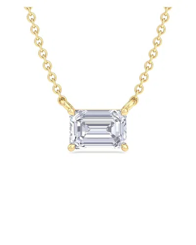 Superjeweler Gold Over Silver 1.00 Ct. Tw. Lab-grown Diamond Necklace